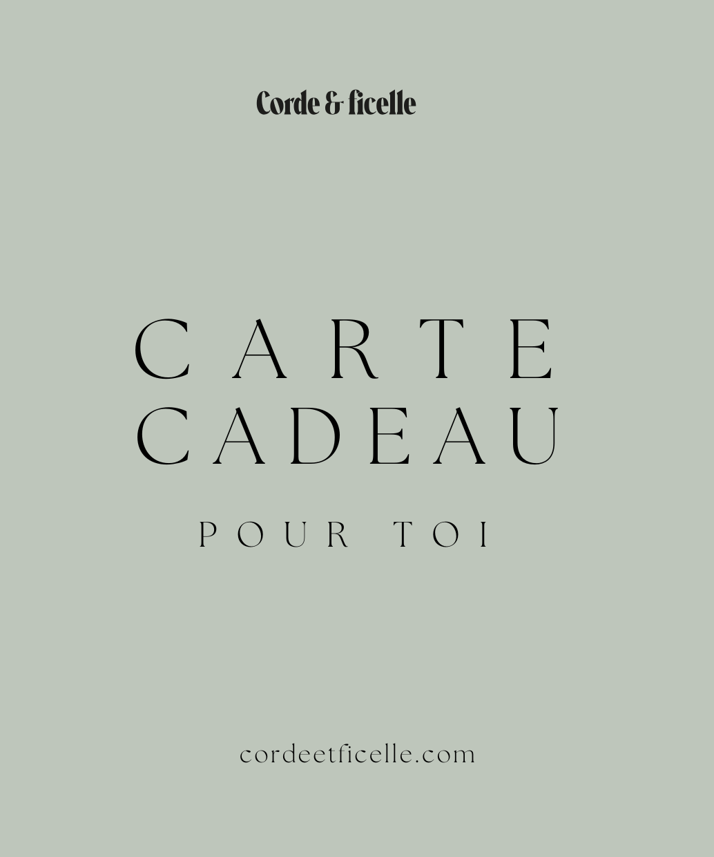 Cartes cadeaux de Corde et ficelle